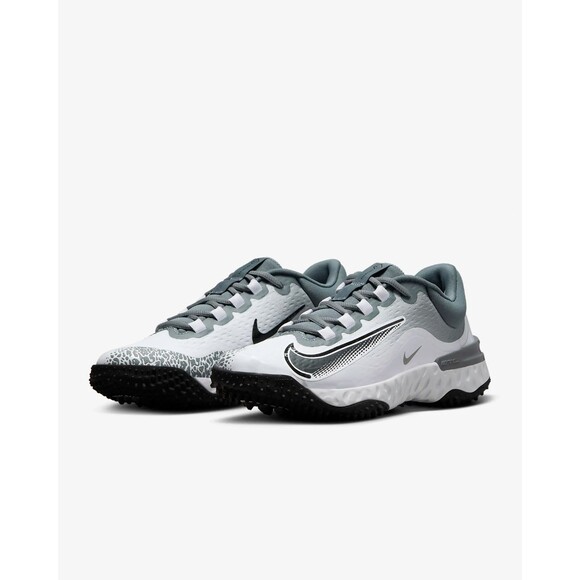 Nike Alpha Huarache Elite 4 TF Light Smoke Grey/White FD2746-001 Women’s 10.5 - Picture 2 of 8